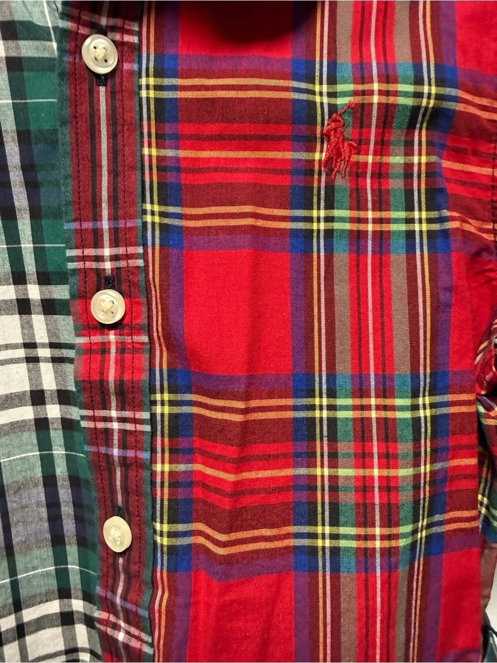 Polo Ralph Lauren sz 6 Plaid cotton fun shirt dress red green